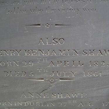 SHAWE Samuel Edward -1841 &amp; Anne 1794-1862 :: SHAWE Henry Benjamin 1825-1861 