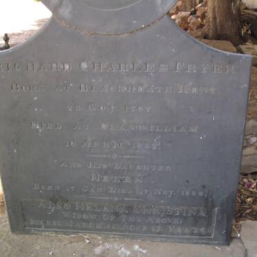 FRYER Richard Charles 1797-1852 &amp; Helena Christina -1861 :: FRYER Helen 1850-1850