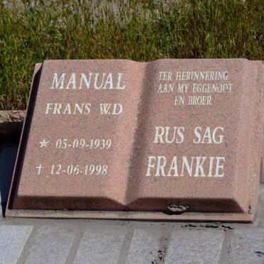 MANUAL Frans W.D. 1939-1998