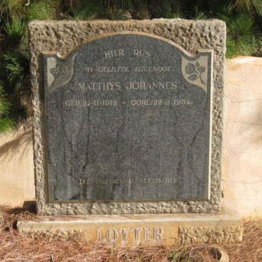 LOTTER Matthys Johannes 1912-1954