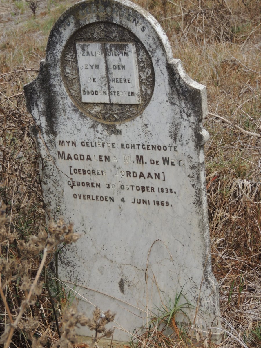 WET Magdalena M.M., de nee JORDAAN 1838-1869
