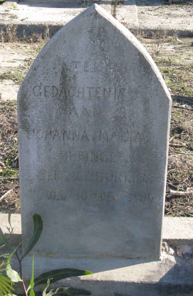 HUBINGER Johanna Maria 184?-1904