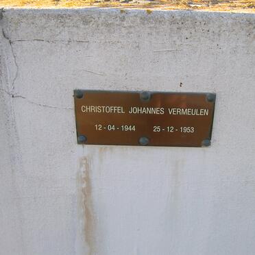 VERMEULEN Christoffel Johannes 1944-1953