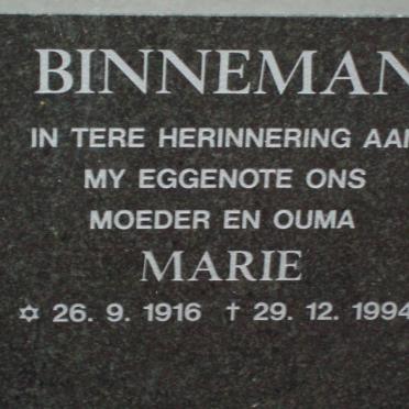 BINNEMAN Marie 1916-1994