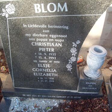 BLOM Christiaan Pieter 1935-1993 &amp; Elsje Cornelia Elizabeth 1936-2008