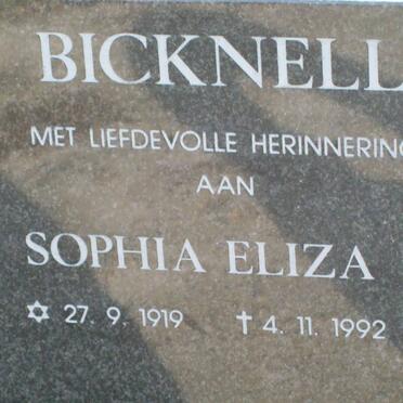 BRICKNELL Sophia Eliza 1919-1992