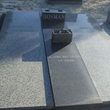 BOSMAN Adriaan Francois 1894-1972 &amp; Anna Margaretha 1898-1985