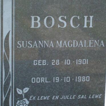 BOSCH Susanna Magdalena 1901-1980