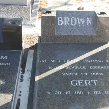 BROWN Gert 1911-1994