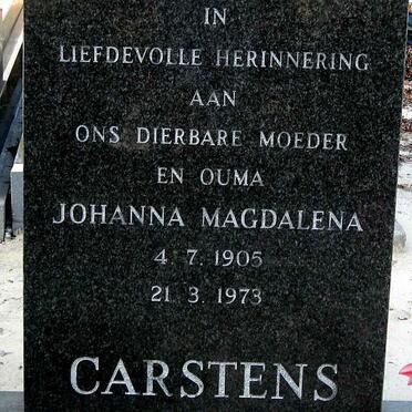 CARSTENS Johanna Magdalena 1905-1973