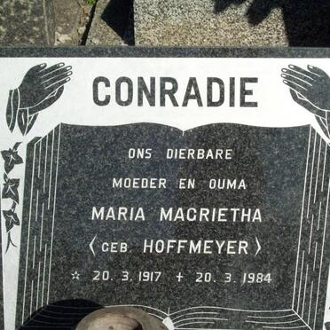 CONRADIE Maria Magrietha nee HOFFMEYER 1917-1984