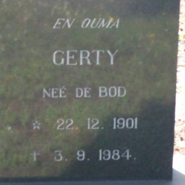 CRONJE George S.D. 1906-1976 &amp; Gerty DE BOD 1901-1984
