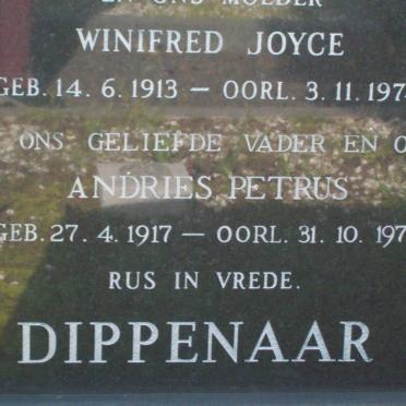 DIPPENAAR Andries Petrus 1917-1977 &amp; Winifred Joyce 1913-1974
