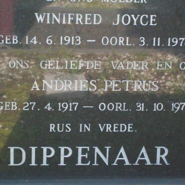 DIPPENAAR Andries Petrus 1917-1977 &amp; Winifred Joyce 1913-1974