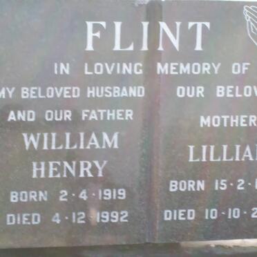 FLINT William Henry 1919-1992 &amp; Lillian 1918-2003