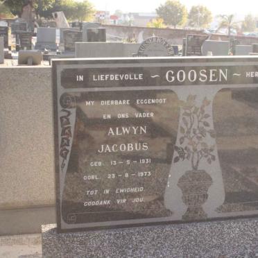 GOOSEN Alwyn Jacobus 1931-1973