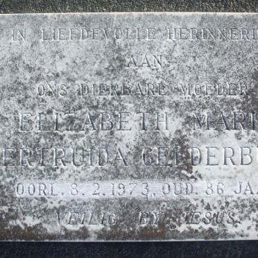 GELDERBLOM Elizabeth Maria Gertruida -1973