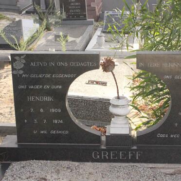 GREEFF Hendrik 1909-1974 &amp; Helena 1908-1981