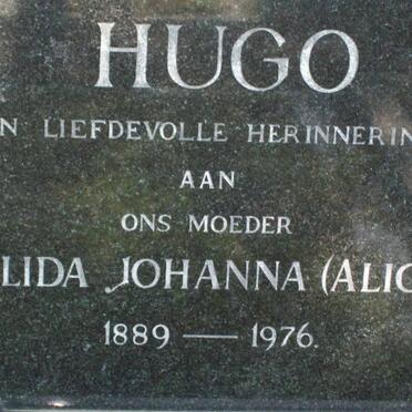 HUGO Alida Johanna 1889-1976