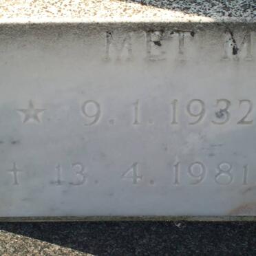HANEKOM Erasmus Johannes 1932-1981