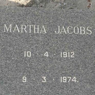 JACOBS Martha 1912-1974