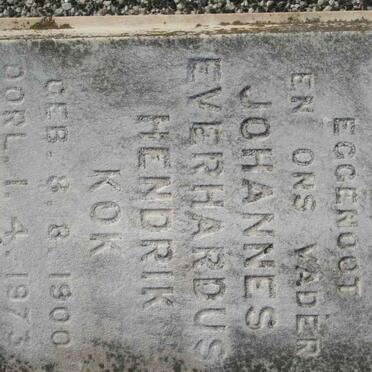 KOK Johannes Everhardus Hendrik 1900-1973