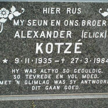 KOTZE Alexander 1935-1984