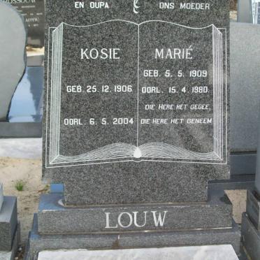 LOUW Kosie 1906-2004 &amp; Marie 1909-1980