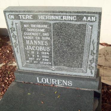 LOURENS Hannes Jacobus 1924-1993