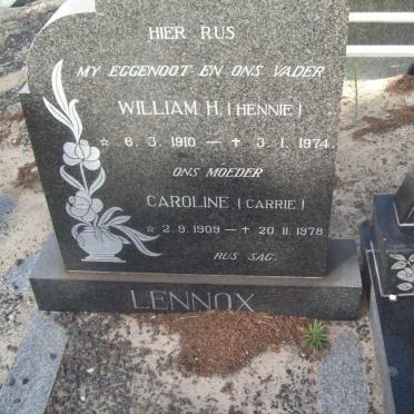 LENNOX William H. 1910-1974 &amp; Caroline 1909-1978