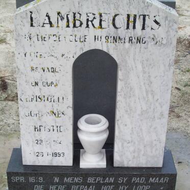 LAMBRECHTS Christofer Johannes Christie 194?-1993