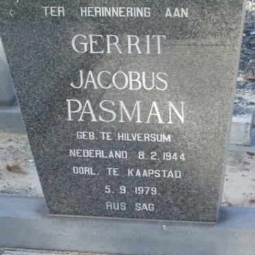 PASMAN Gerrit Jacobus 1944-1979