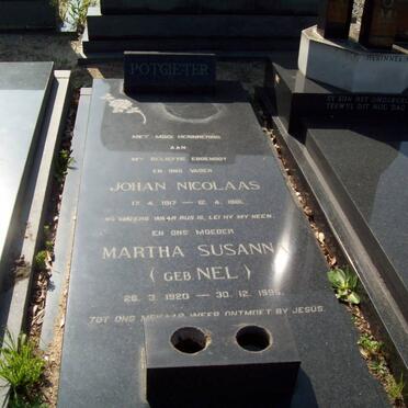 POTGIETER Johan Nicolaas 1917-1981  &amp; Martha Susanna NEL 1920-1995