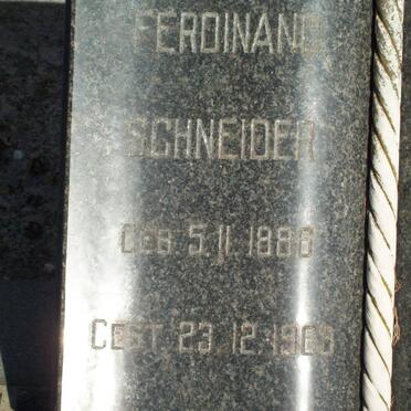 SCHNEIDER Ferdinand 1886-1969