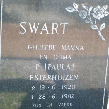 SWART P. nee ESTERHUIZEN 1920-1982