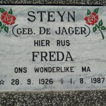 STEYN Freda nee DE JAGER 1926-1987