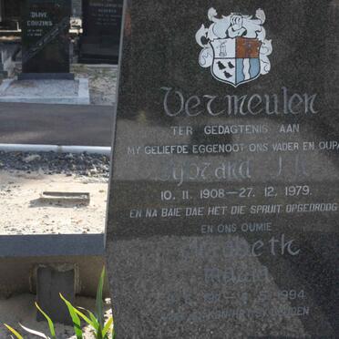 VERMEULEN Sybrand J.H. 1908-1979 &amp; Elizabeth Maria 1911-1994