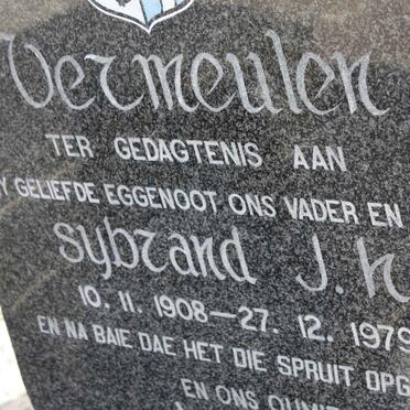 VERMEULEN Sybrand J.H. 1908-1979
