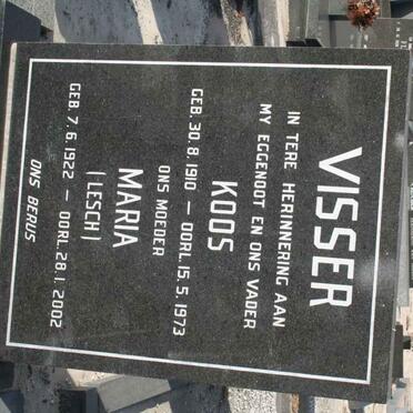 VISSER Koos 1910-1973 &amp; Maria LESCH 1922-2002