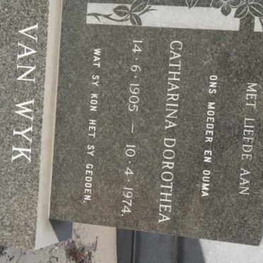 WYK Catharina Dorothea, van 1905-1974