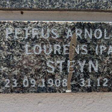STEYN Petrus Arnoldus Lourens 1908-1982