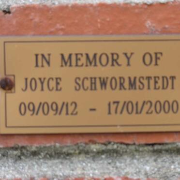SCHWORMSTEDT Joyce 1912-2000
