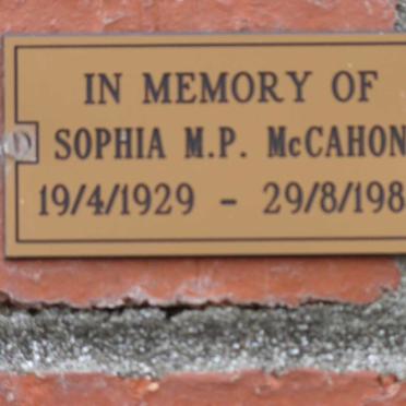 McCAHON Sophia M.P. 1929-1983