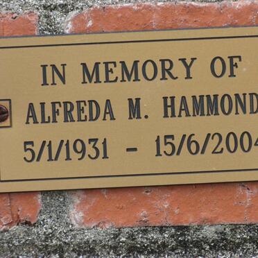 HAMMOND Alfreda M. 1931-2004