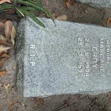 CROY Margaret 1934-1997