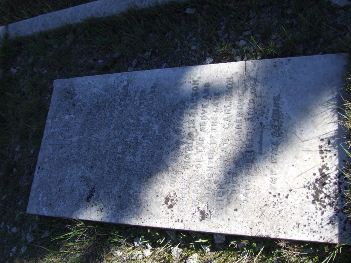 ISAACSON John August -1880 & Emily Maria CARLSSON -1920