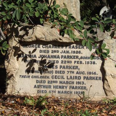 ROSS George Charles Fraser -1926 :: PARKER James -1914 &amp; Martha Johanna ROSS -1938