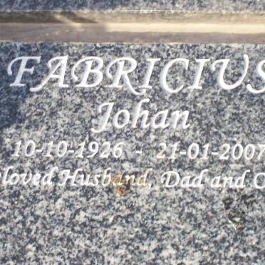 FABRICIUS Johan 1926-2007