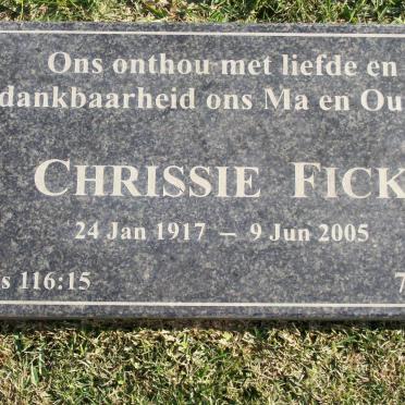 FICK Chrissie 1917-2005