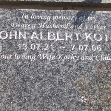 KOTZE John Albert 1921-2006